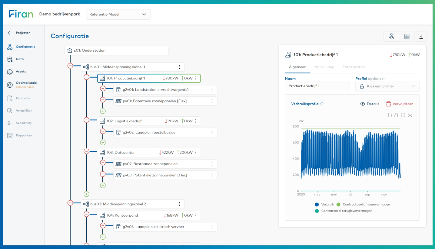 Afbeelding van de Energy System Configurator tool.